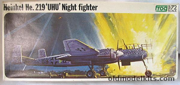 Frog 1/72 Heinkel He-219 'UHU' Owl  - Night fighter Camo or Natural Finish - Bagged, F177 plastic model kit